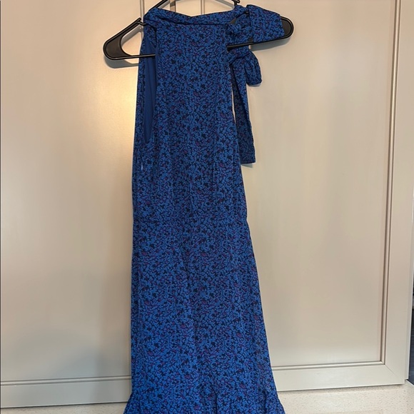 TCEC doll floral print blue midi dress size medium - Picture 7 of 8